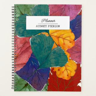 Agenda Aquarela Floral de Outono e Outono