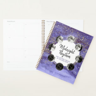 Agenda Aquarela Plena Lua Lunar Ciclo Noturno Céu Energi