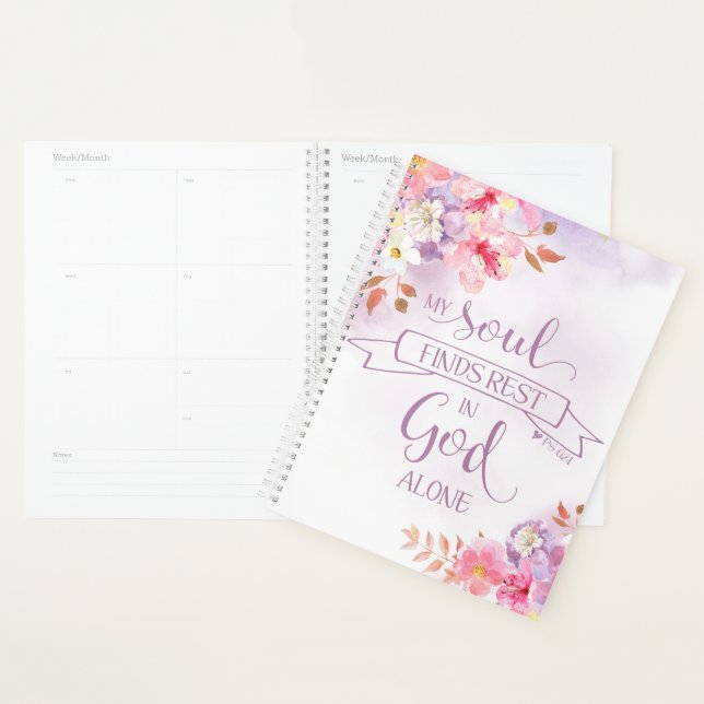 Agenda Aquarela Que Minha Alma Encontra Descanso, Ps 62:1 (Exibição)