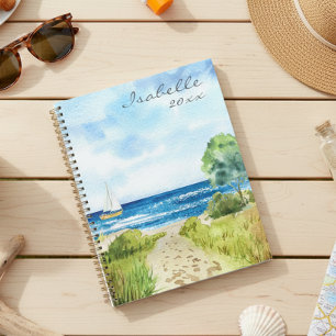 Agenda Aquarelas do Mar Personalizadas para o Oceano de P