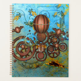 Agenda Aquário de Colagem de Ursos Steampunk