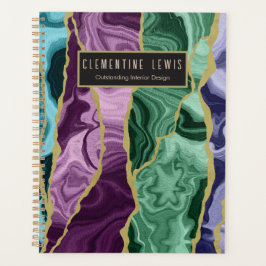 Agenda Aquecedor de Aquarela de Peacock V1 Personalizável