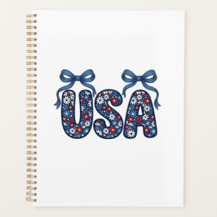 Agenda Arco Floral EUA Design Vector Patriótico_1