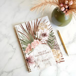 Agenda Arco Fotográfico Floral da Boêmia Moderna<br><div class="desc">Mantenha-se organizado com o nosso planejador botânico feito à mão. Apresentando nossos elegantes designs florais pintados à mão, verde tropical e formas geométricas modernas, ele é emparelhado com uma paleta colorida chic para um olhar na moda, sofisticado. Personalize com seu nome e ano um planejador verdadeiramente exclusivo que traz beleza...</div>