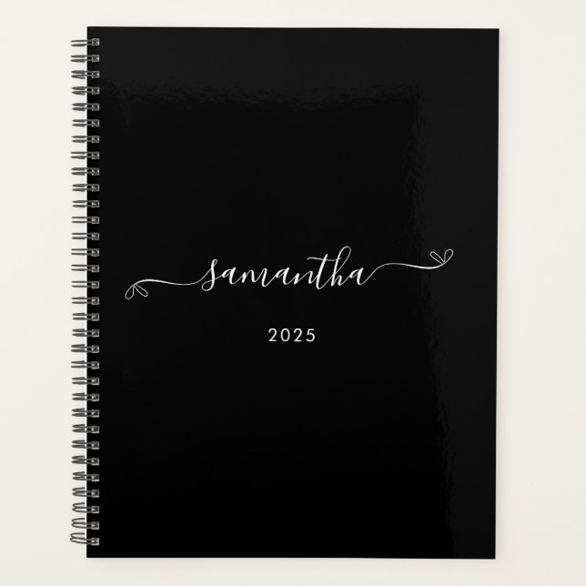 Agenda Arco Personalizado Preto e Branco Fofo (Frente)