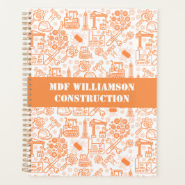 Agenda arquiteto de plantas de construção brancas e marro