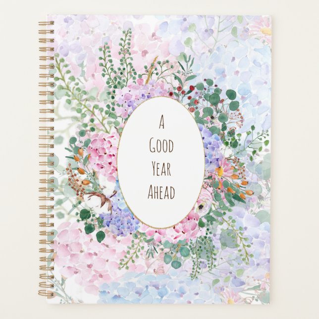 Agenda arranjo 1 padrão, cor-de-rosa, azul-púrpura, (Frente)