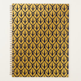 Agenda Art Deco Dragon Scales - Blue and Gold Scales