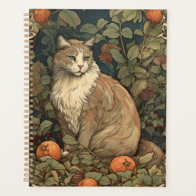 Agenda Art Nouveau Estilo Cat. com Plantas (Frente)