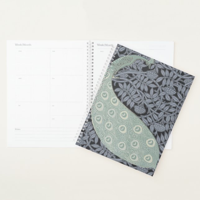 Agenda Art Nouveau Peacock Classic Vintage Bird (Exibição)