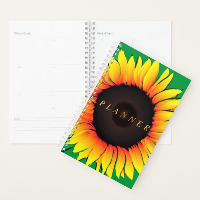 Agenda Art Sunflower - Escolha / adicione suas cores favo (Exibição)