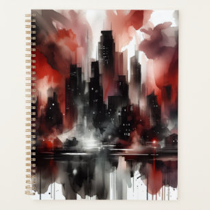 Agenda Arte abstrata de cidade em tela