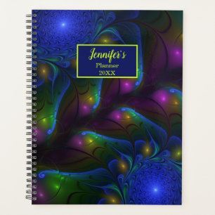 Agenda Arte abstrata moderna fractal luminosa colorida No