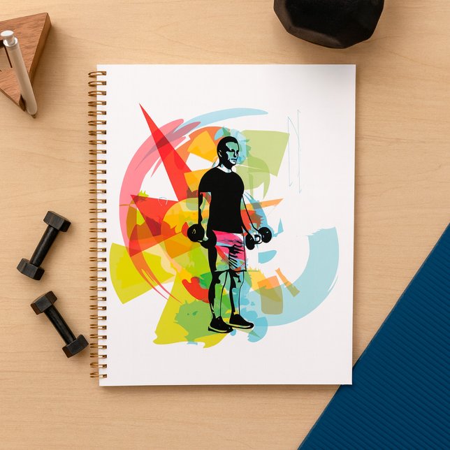 Agenda Arte abstrato Malhação do Homem Levantando Sumbos (Criador carregado)