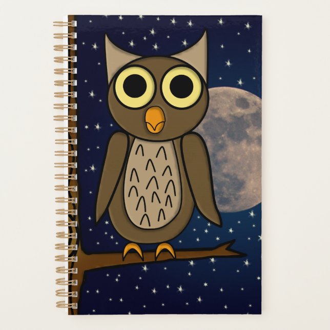 Agenda Arte Adorável de Pássaros da Floresta (Frente)