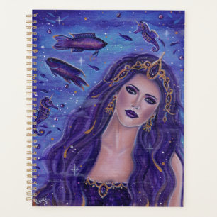 Agenda Arte da sereia púrpura Ametista por Renee L. Lavo
