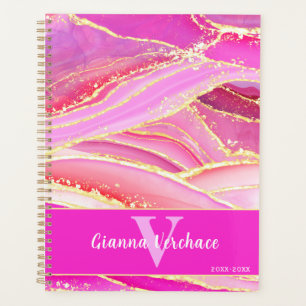 Agenda Arte de Abstrato de Cristal de Cristal Dourado, Ro