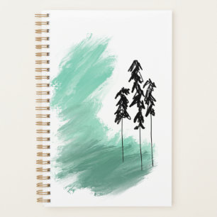 Agenda arte de árvore verde escandinava simples moderno m