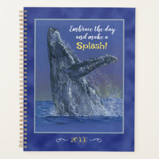 Agenda Arte de baleia com diversão dizendo semanal/diário