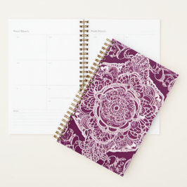 Agenda Arte de IA de mandala roxa