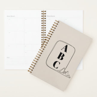 Agenda Arte de Linha Minimalista Moldura