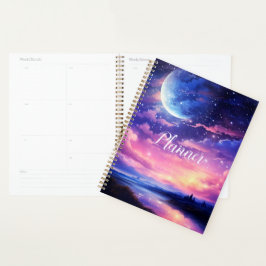Agenda Arte de Noites de Luar Crescente Celestial