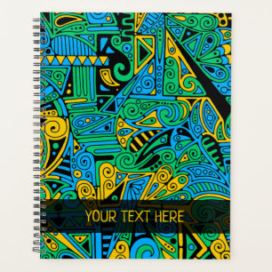 Agenda Arte de Padrão Pintada à Mão e Digitalmente 21