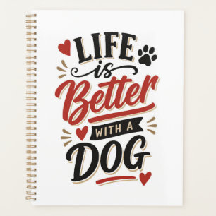 Agenda Arte de Parede para Amantes de Cachorros - A Vida 