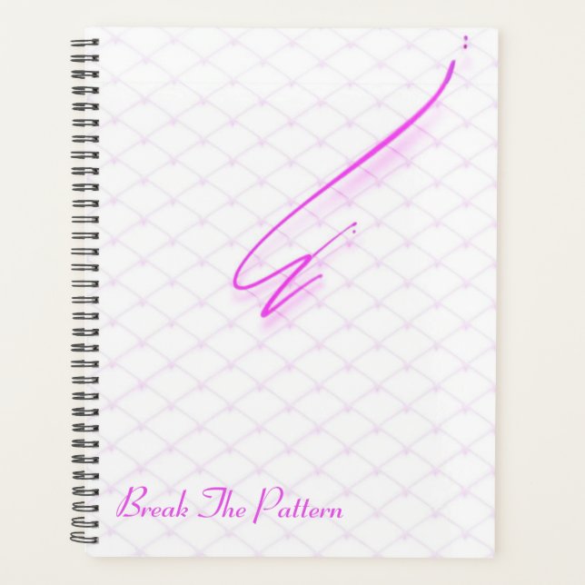 Agenda Arte de Quebra de Grade Neon | Grade Isométrica co (Frente)