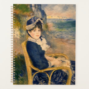 Agenda Arte de senhora francesa vintage fazendo tricô na