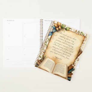 Agenda Arte de Versículo Cristão da Bíblia Filipenses 4:6