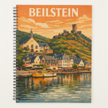 Arte de Viagem Vintage do Vale Alemão Beilstein