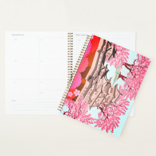 Agenda Arte do Castelo Sakura Japonês - Primavera do Flor