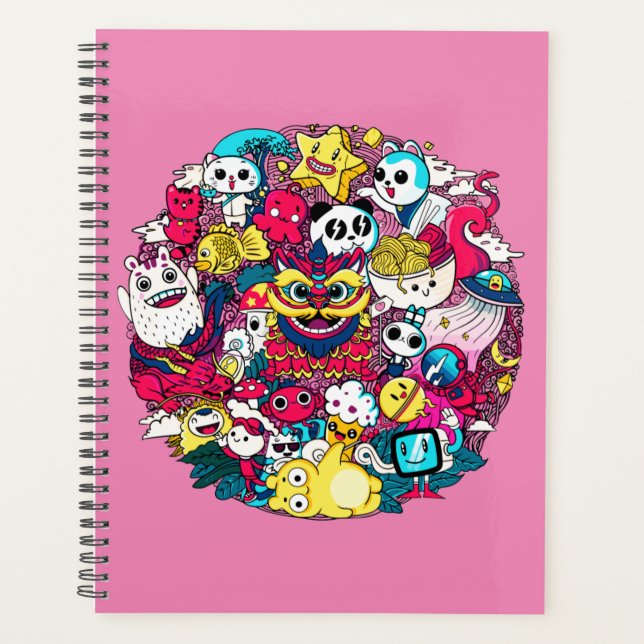 Agenda Arte Doodle Japonesa (Frente)