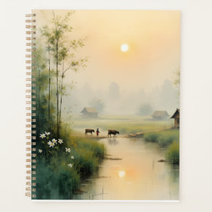 Agenda Arte em Aquarela da Aldeia da Névoa Matinal Vietna