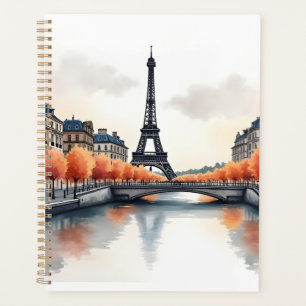 Agenda arte em aquarela de Paris