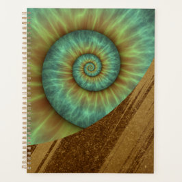 Agenda Arte Espiral Verde abstrato