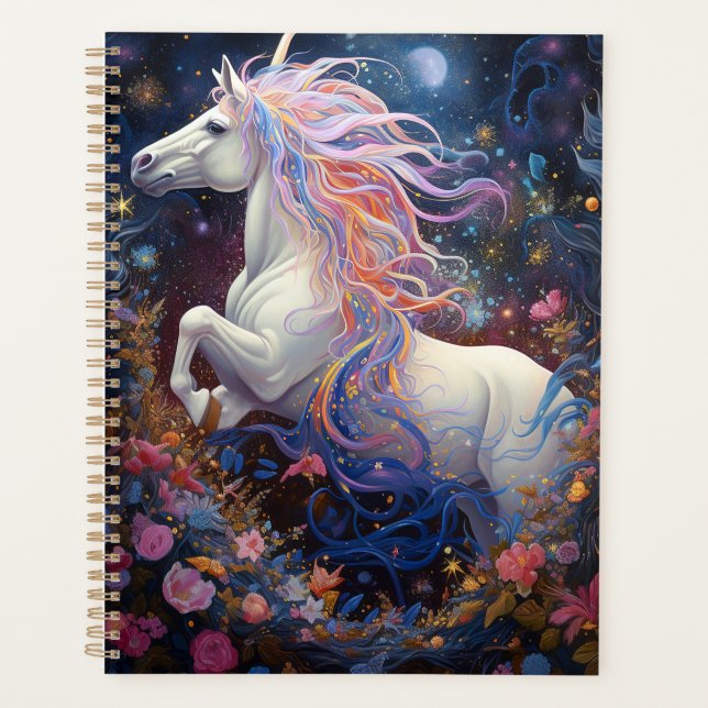 Agenda Arte Fantástica de Cavalo Branco Magia (Frente)