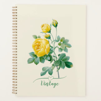 Agenda Arte fina Rosa Amarela Vintage