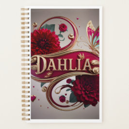 Agenda Arte Floral Elegante com Acentos Dourados