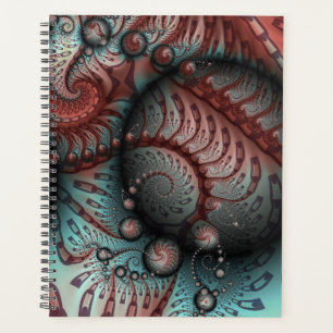 Agenda Arte fractal de fantasia vívida abstrata marrom az