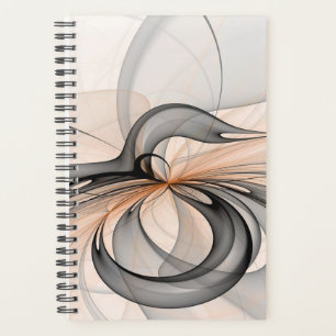 Agenda Arte Fractal Moderna Sienna Cinza Antracito Abstra