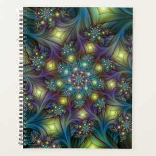 Agenda Arte Fractal Roxa Roxa Abstrato brilhante iluminad