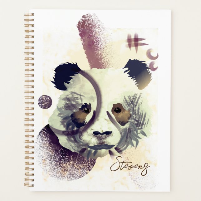 Agenda Arte legal de Ilustração de Panda (Frente)