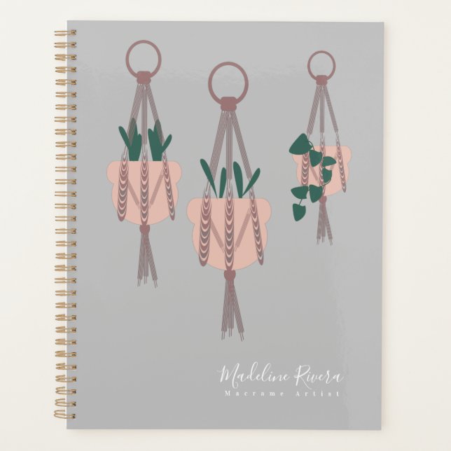 Agenda Artista de Macrame Design Handmade Planta Suspensa (Frente)