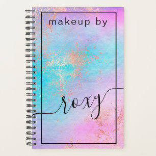 Agenda Artista elegante da maquiagem de rosa dourada