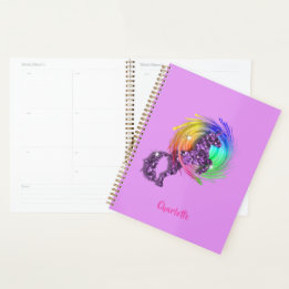 Agenda Artista Rainbow Unicorn Personalizado