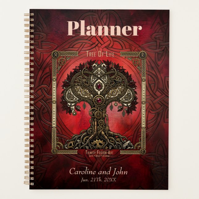 Agenda Árvore da Vida – Steampunk Gótico Celta (Frente)