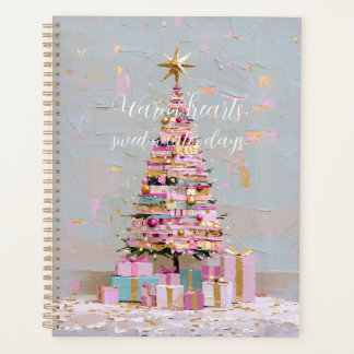 Agenda Árvore de Natal Rosa e Dourada Impasto