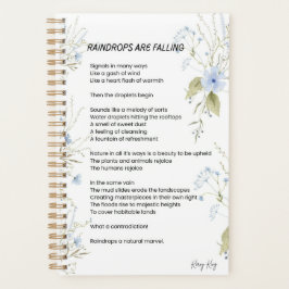 Agenda As gotas de chuva estão caindo poesia poema